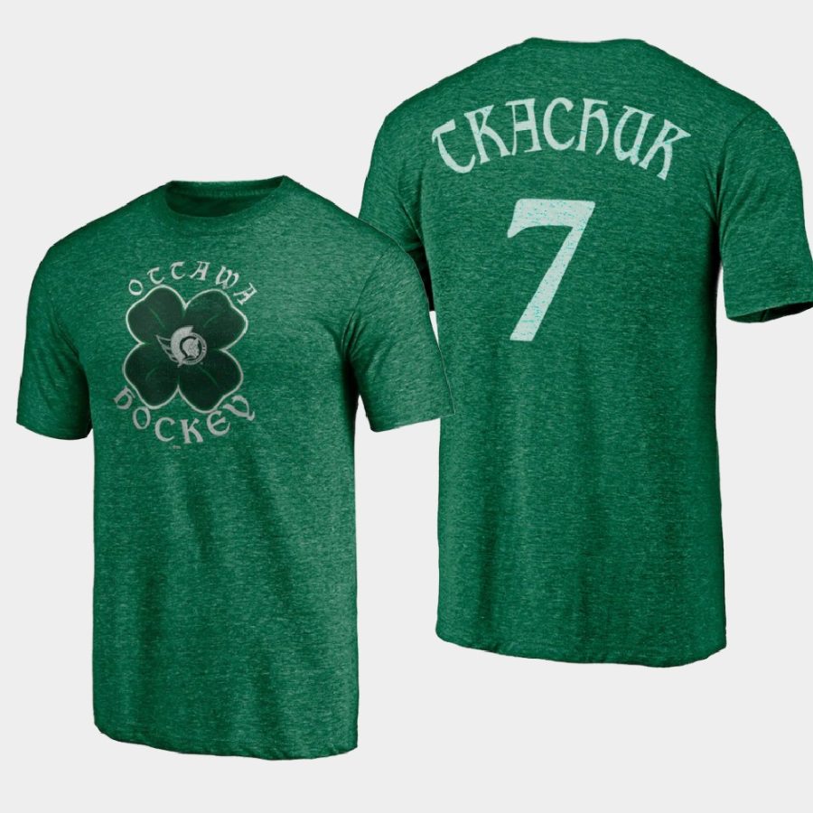 senators brady tkachuk kelly green st. patricks day celtic t shirt