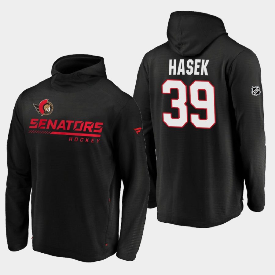 senators dominik hasek black 2020 authentic pro locker room pullover hoodie