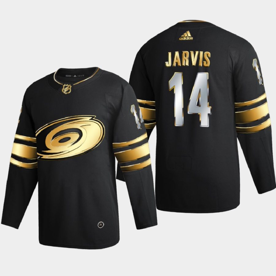 seth jarvis hurricanes black golden edition limited authentic jersey