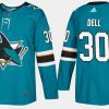 sharks aaron dell home teal jersey