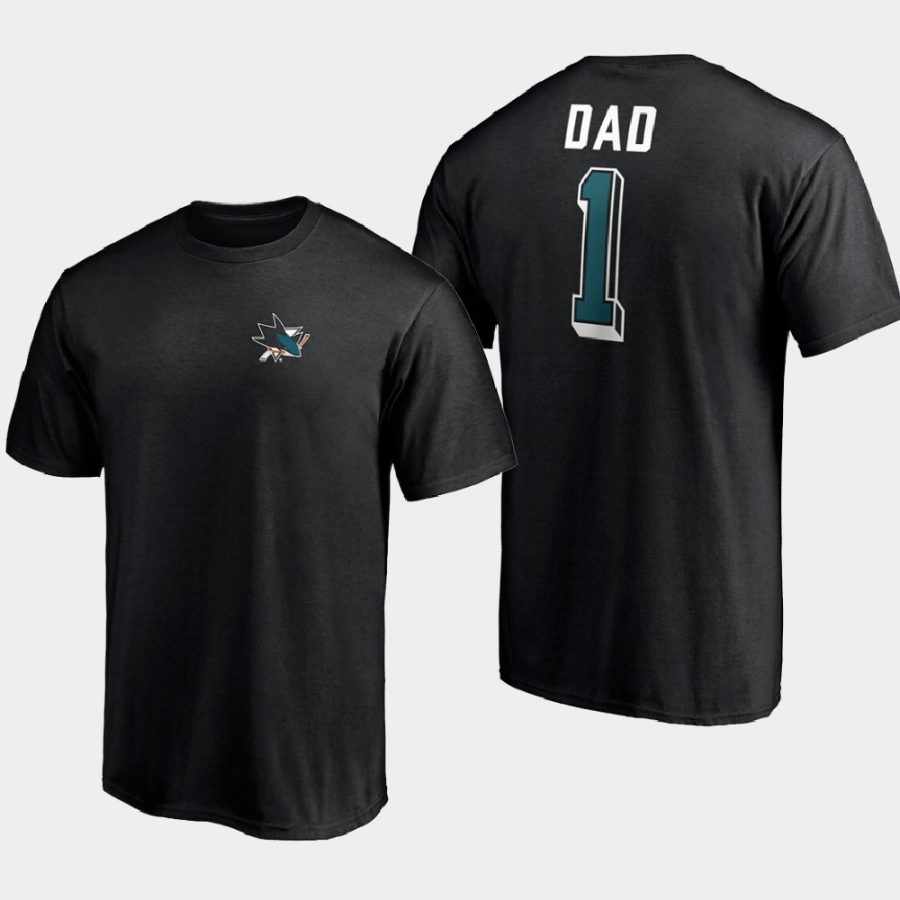 sharks black 2021 fathers day t shirt