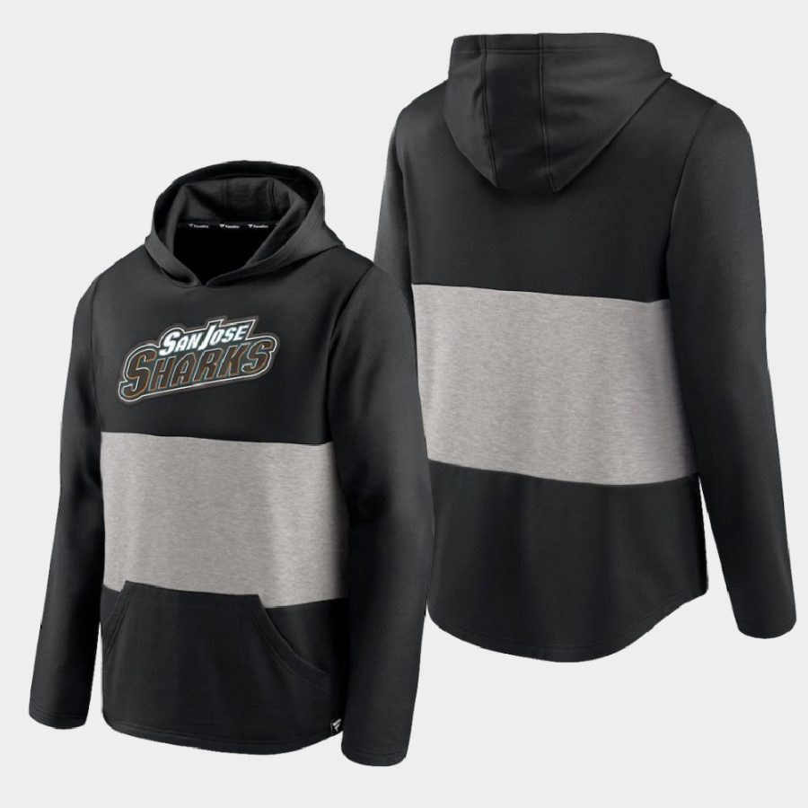 sharks black prep colorblock hoodie