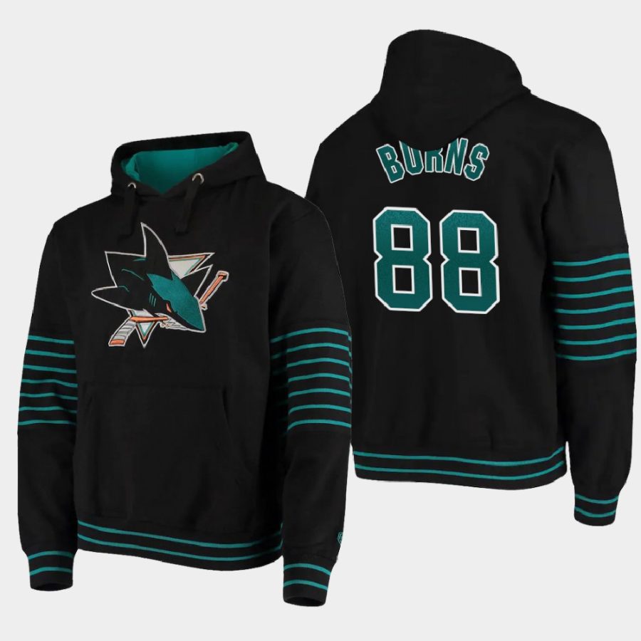 sharks brent burns black old time hockey piper pullover hoodie