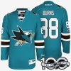 sharks brent burns teal 100th centennial patch jersey