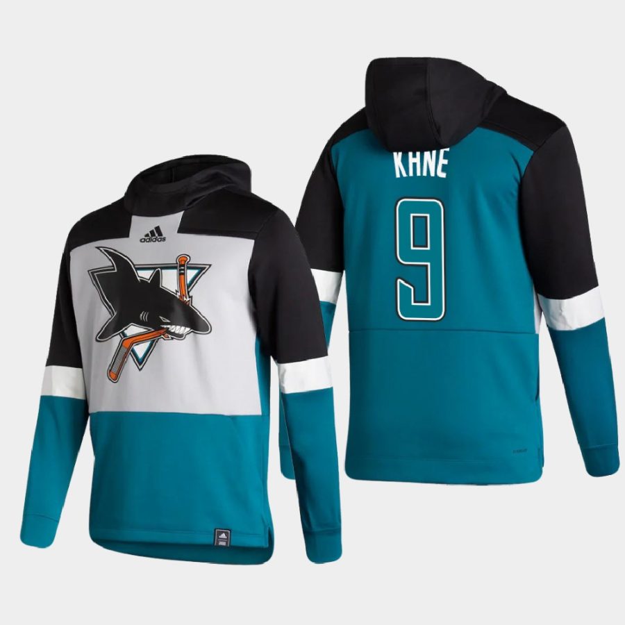 sharks evander kane teal 2021 reverse retro authentic pullover hoodie