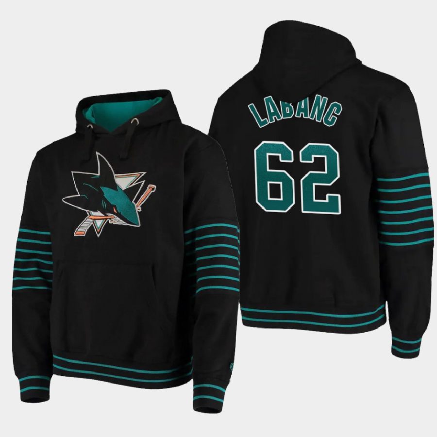 sharks kevin labanc black old time hockey piper pullover hoodie