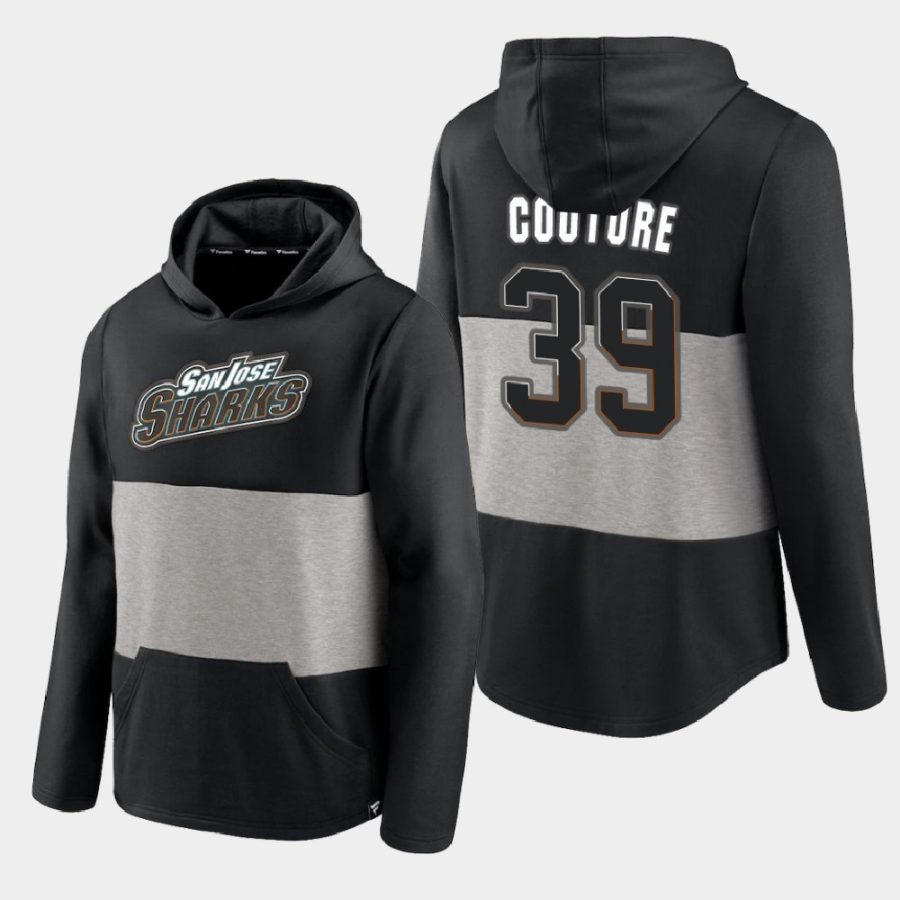 sharks logan couture black prep colorblock hoodie