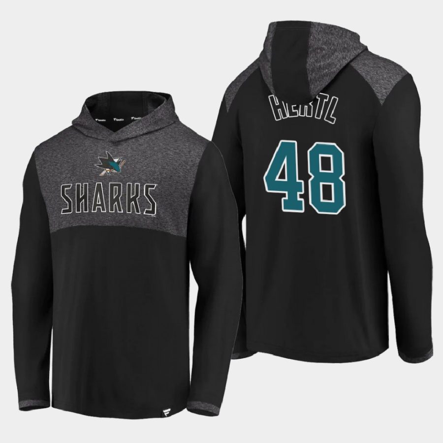 sharks tomas hertl black iconic marbled clutch pullover hoodie