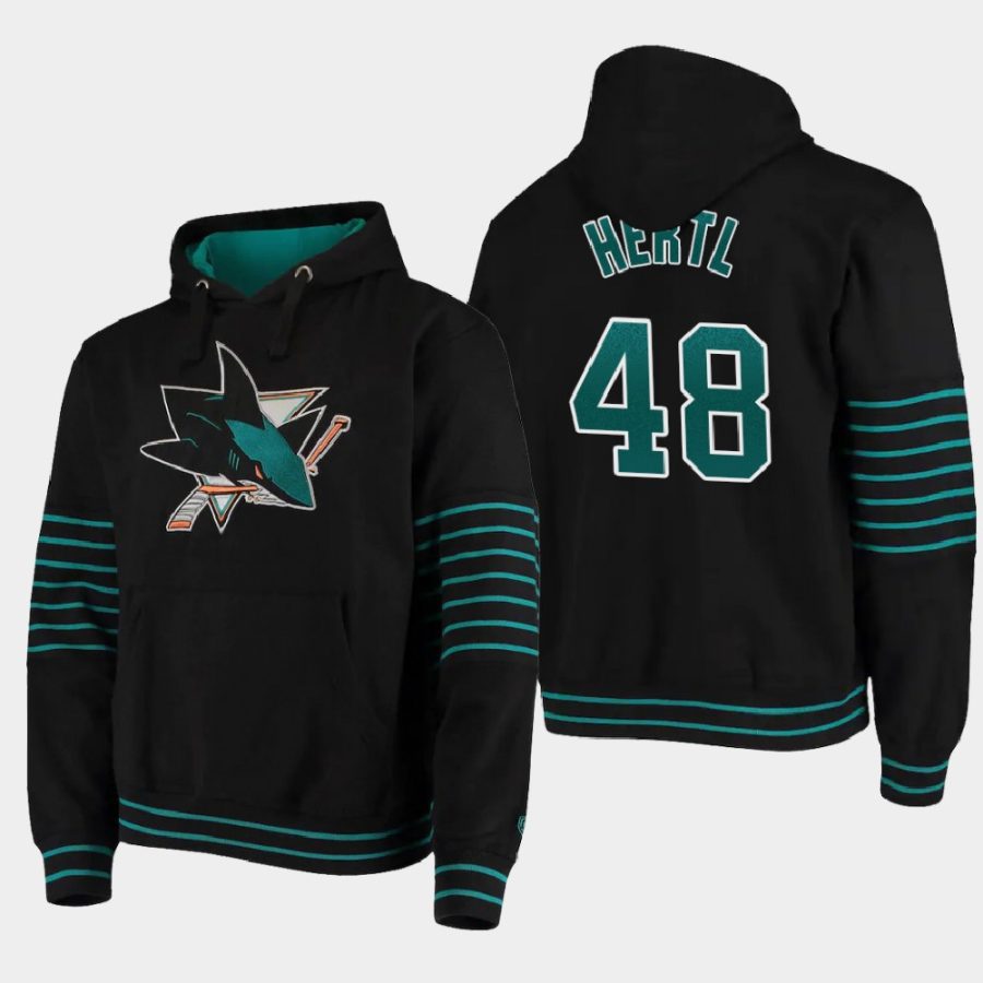 sharks tomas hertl black old time hockey piper pullover hoodie