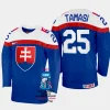 slovakia hockey alex tamasi 2023 iihf world championship away jersey blue