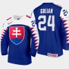 slovakia team andrej golian 2021 iihf world junior championship away jersey blue