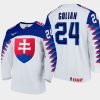 slovakia team andrej golian 2021 iihf world junior championship home jersey white