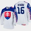 slovakia team marko stacha 2021 iihf world junior championship home jersey white