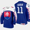 slovakia team matej kaslik 2021 iihf world junior championship away jersey blue