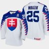 slovakia team michal mrazik 2021 iihf world junior championship home jersey white