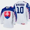 slovakia team oleksij myklucha 2021 iihf world junior championship home jersey white