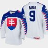 slovakia team roman faith 2021 iihf world junior championship home jersey white