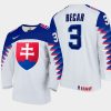 slovakia team simon becar 2021 iihf world junior championship home jersey white