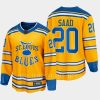 st. louis blues brandon saad special edition 2.0 2022 breakaway retro jersey yellow