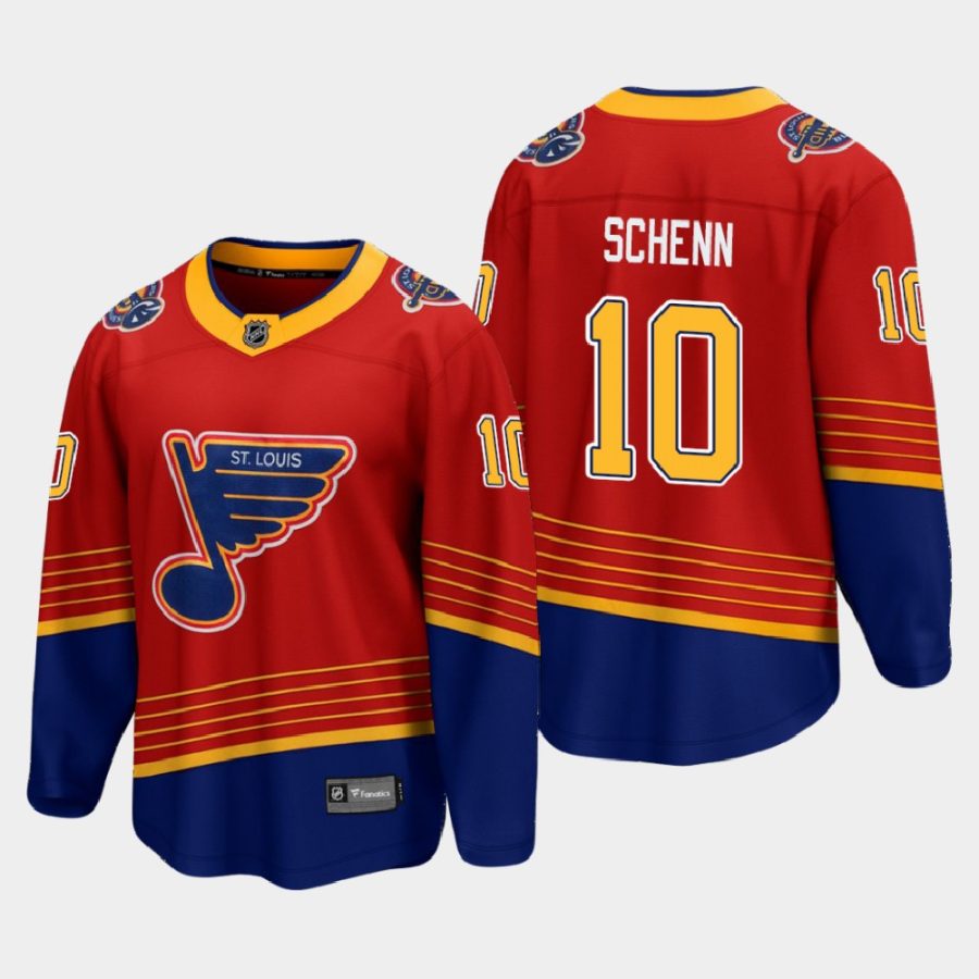 st. louis blues brayden schenn reverse retro 2020 21 breakaway player jersey red