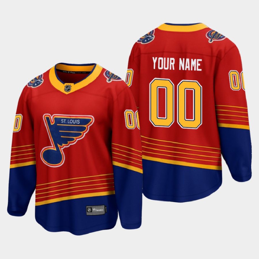 st. louis blues custom reverse retro 2020 21 breakaway player jersey red