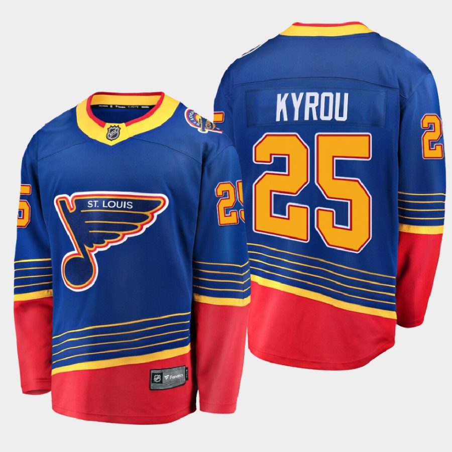 st. louis blues jordan kyrou retro 2020 21 breakaway player jersey blue