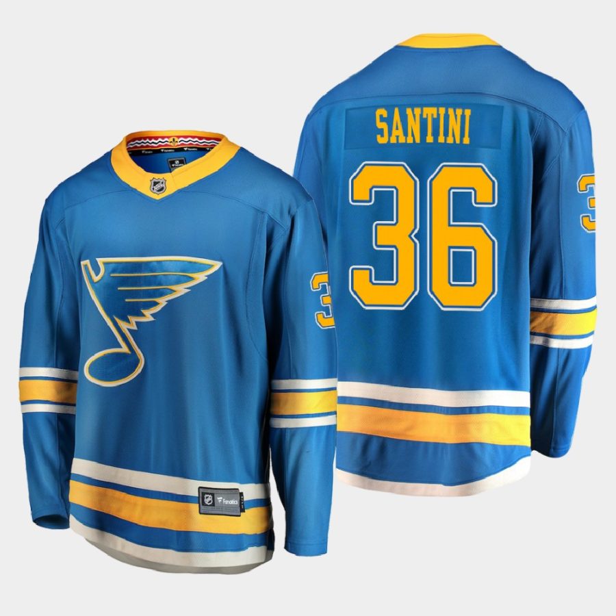 st. louis blues steven santini alternate 2021 jersey blue