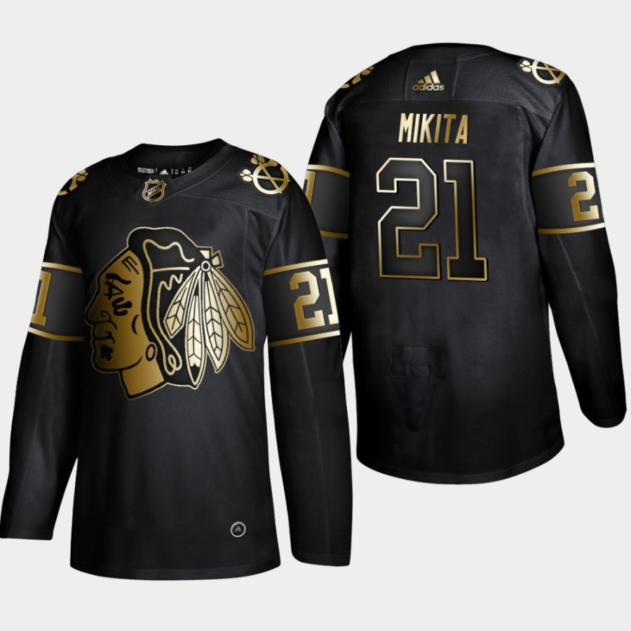 stan mikita blackhawks black 2019 nhl golden edition retired player jersey