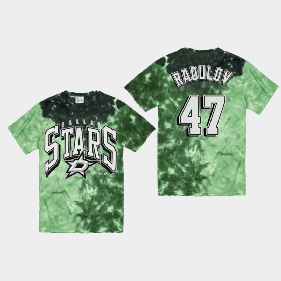 stars alexander radulov green vintage tubular retro tie dye t shirt