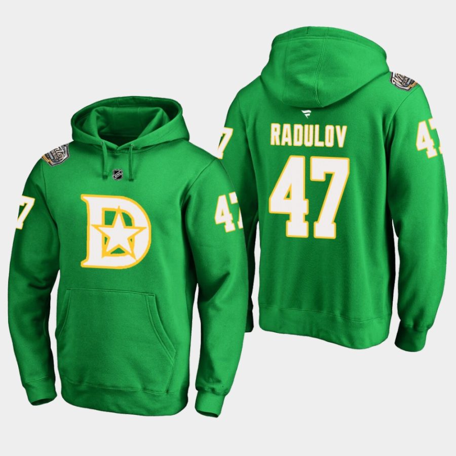 stars alexander radulov kelly green 2020 winter classic hoodie