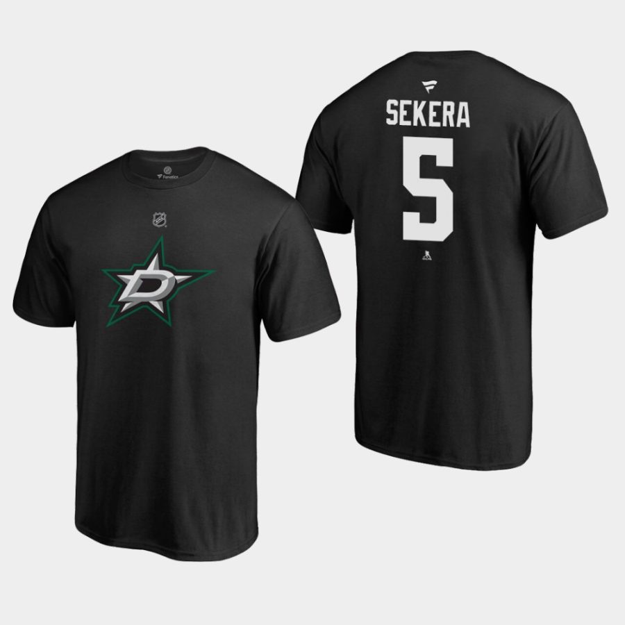 stars andrej sekera black authentic stack t shirt