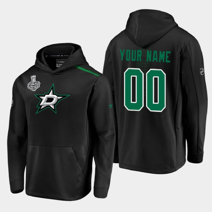 stars custom black 2020 stanley cup final authentic pro rinkside pullover hoodie