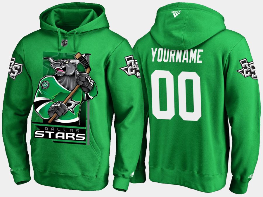 stars custom cartoon team color green hoodie