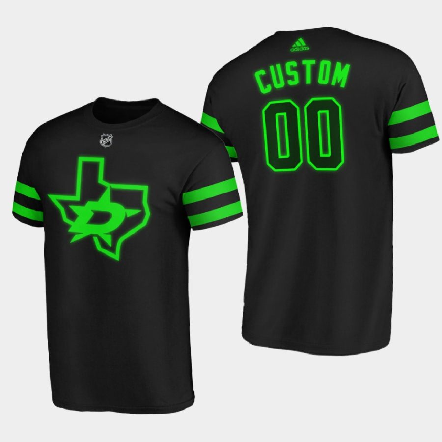 stars custom neon green black alternate blackout skyline t shirt