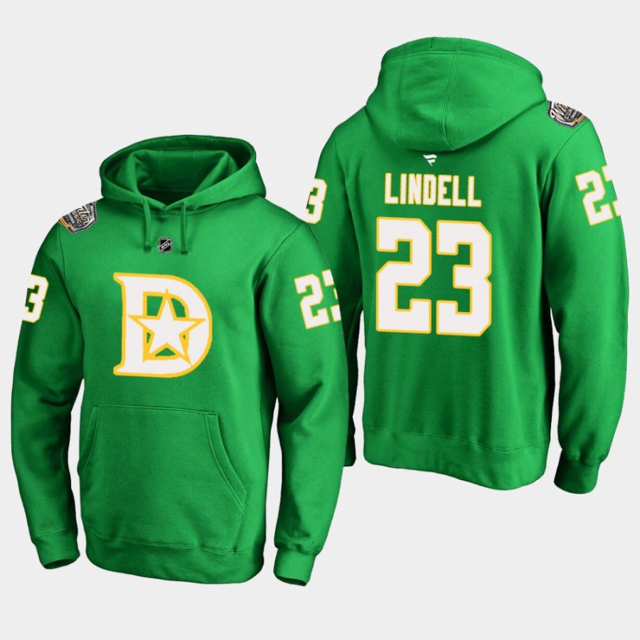 stars esa lindell kelly green 2020 winter classic hoodie