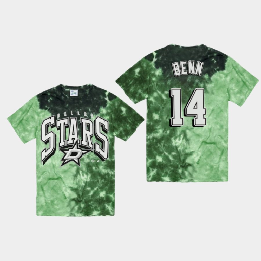 stars jamie benn green vintage tubular retro tie dye t shirt