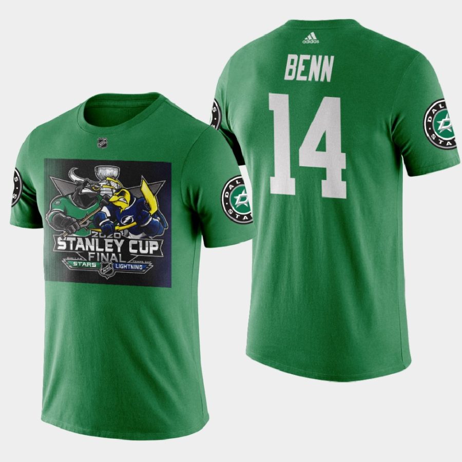 stars jamie benn green vs lightning 2020 stanley cup final matchup cartoon t shirt