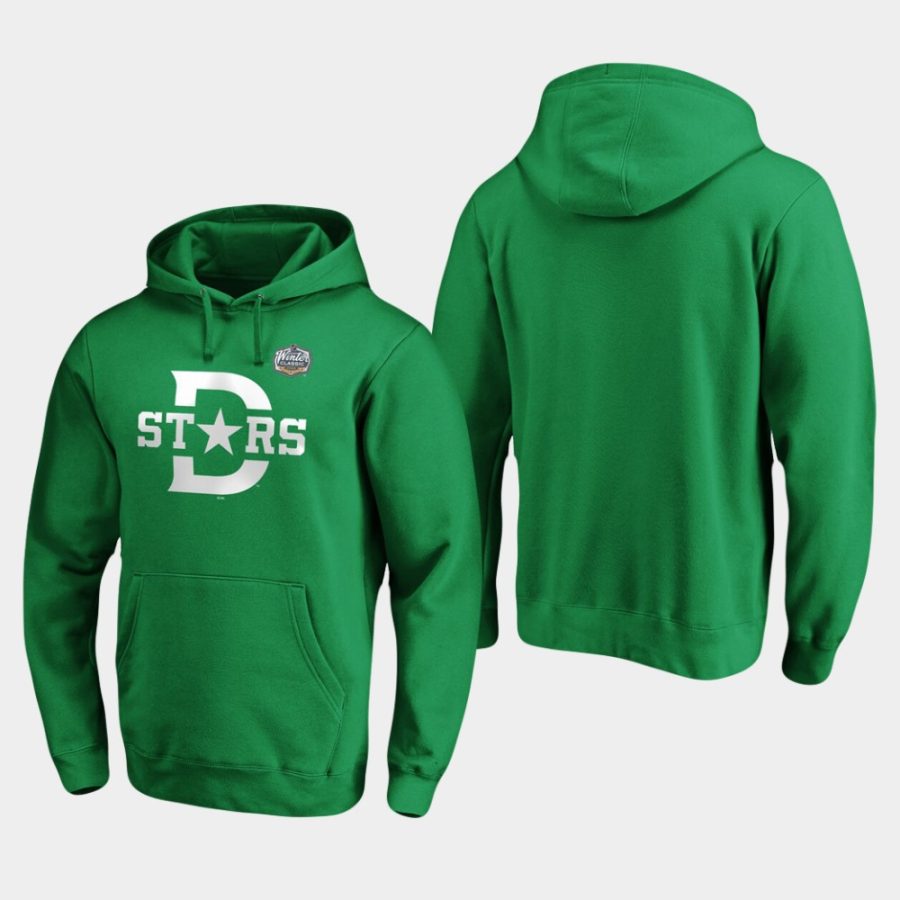 stars kelly green 2020 winter classic primary logo hoodie