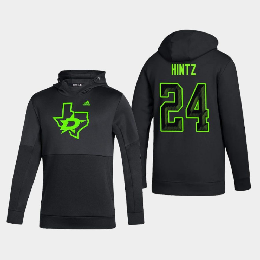 stars roope hintz black alternate blackout hoodie