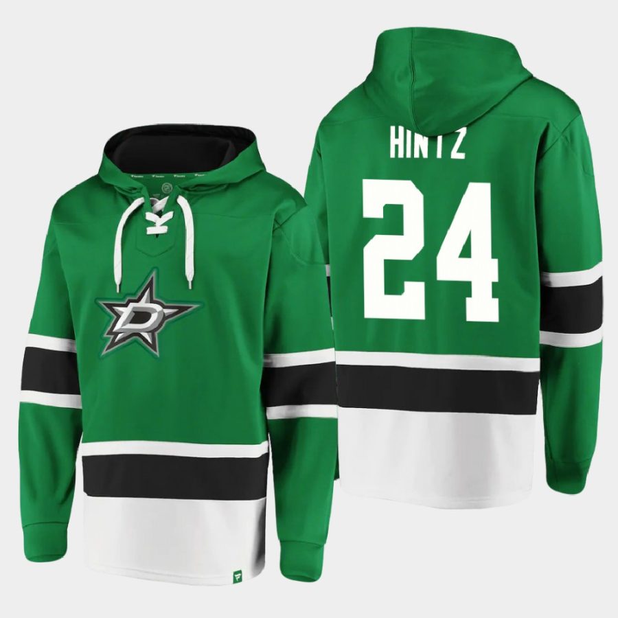 stars roope hintz kelly green dasher player lace up hoodie