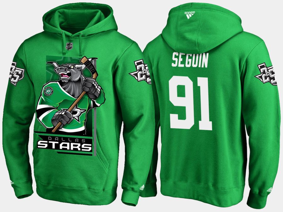 stars tyler seguin cartoon team color green hoodie