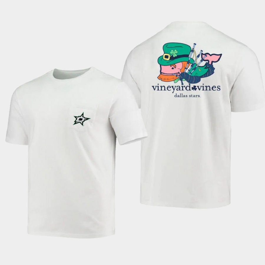 stars white 2021 st. patricks day vineyard vines t shirt