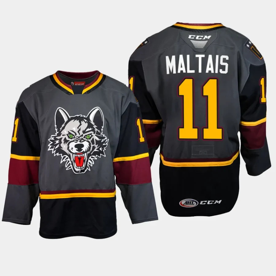 steve maltais chicago wolves grey 2023 24ahl storm alternate 30th season jersey