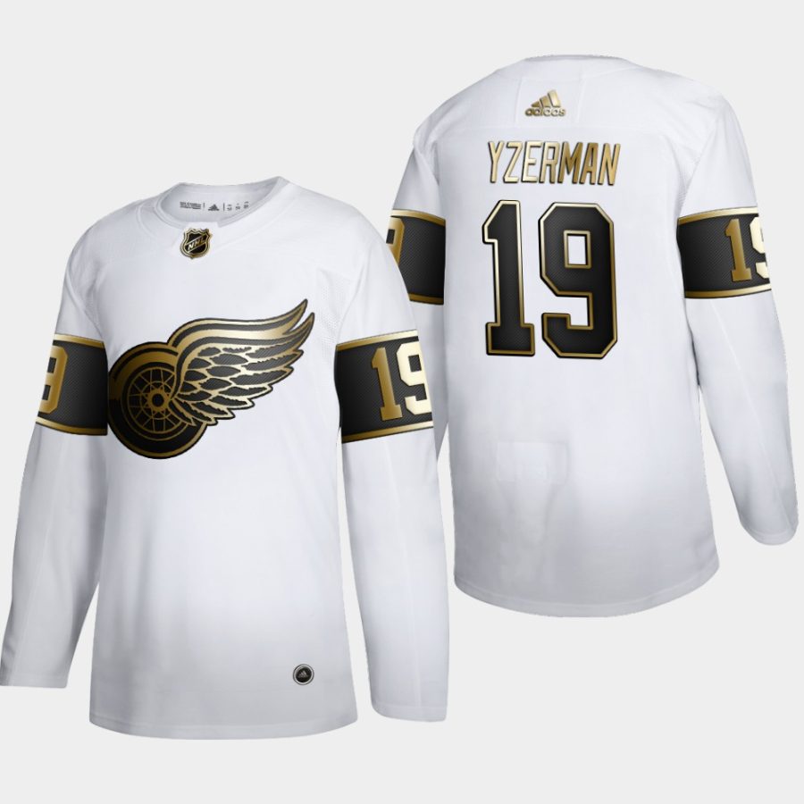 steve yzerman red wings white nhl golden edition authentic retired jersey