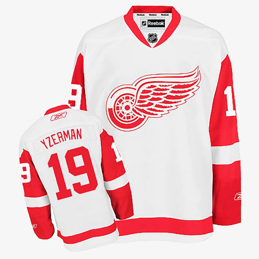 steve yzerman white away jersey