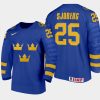 sweden albert sjoberg 2021 iihf u18 world championship away jersey blue