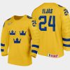 sweden arvid eljas 2021 iihf u18 world championship home jersey gold