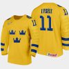 sweden fabian lysell 2021 iihf u18 world championship home jersey gold