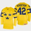 sweden hockey joakim nordstrom 2022 iihf world championship home jersey yellow