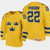 sweden ludwig persson 2021 iihf u18 world championship home jersey gold